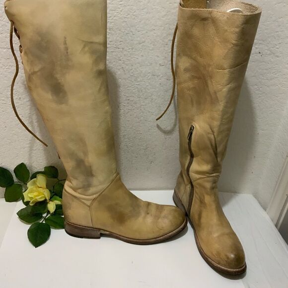 Bed Stu Womens Manchester Distressed Leather Tan Rustic boots sz 9 - Picture 5 of 16